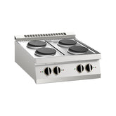 Mașină de gătit electrică de banc, 4 arzătoare rotunde, Linia 700, Silko